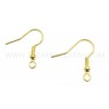 Earring hooks gold color 20mm 10pcs