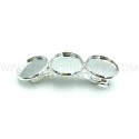 Hair clip silver with bezel