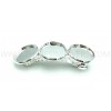 Hair clip silver with bezel