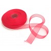 Red Bordered Organza Ribbon 1.5 cm